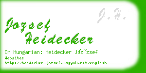 jozsef heidecker business card